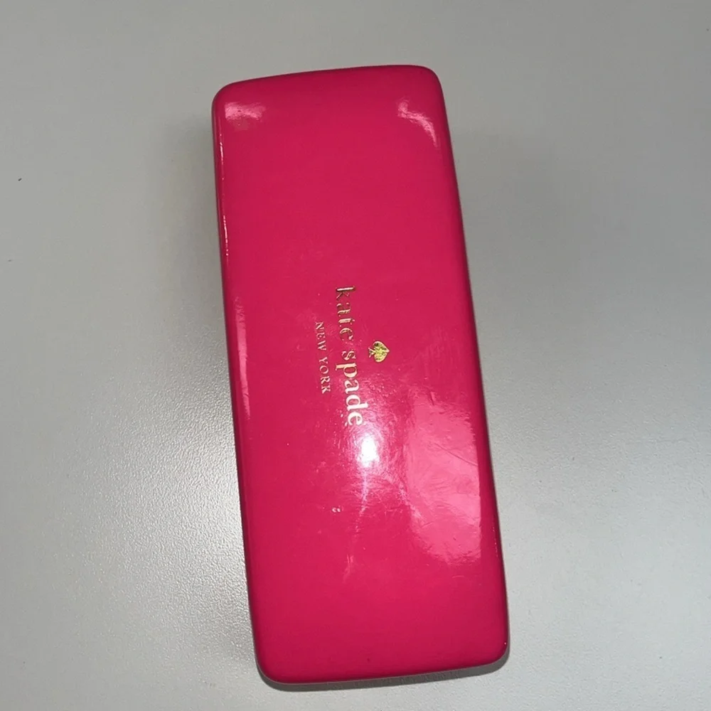 Kate Spade ♠️ Sunglass/ eyeglass hard sided case pink & orange one size